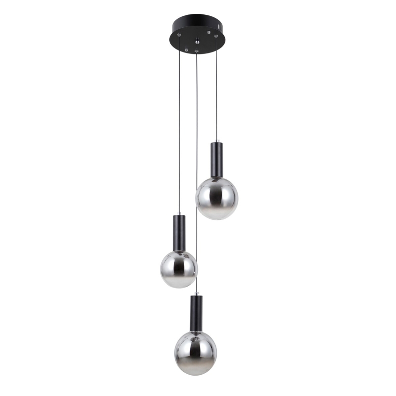 Lampa wisząca Strela PND-34378-3S-BK