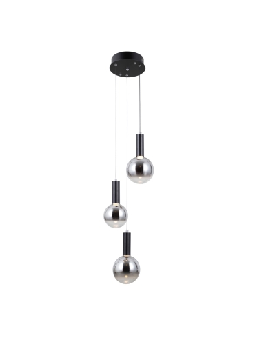 Lampa wisząca Strela PND-34378-3S-BK