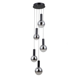 Lampa wisząca Strela PND-34378-5S-BK