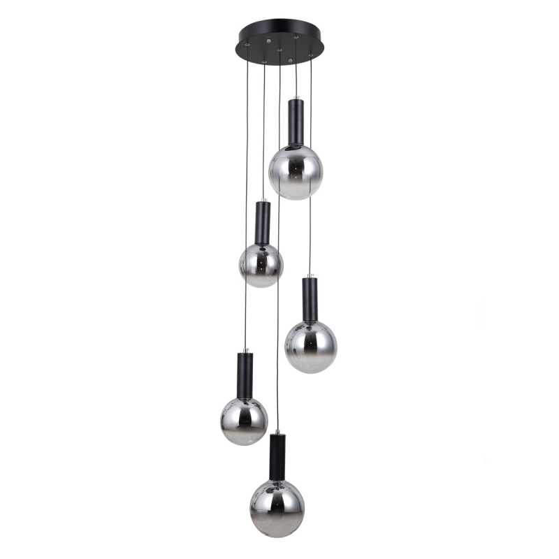 Lampa wisząca Strela PND-34378-5S-BK