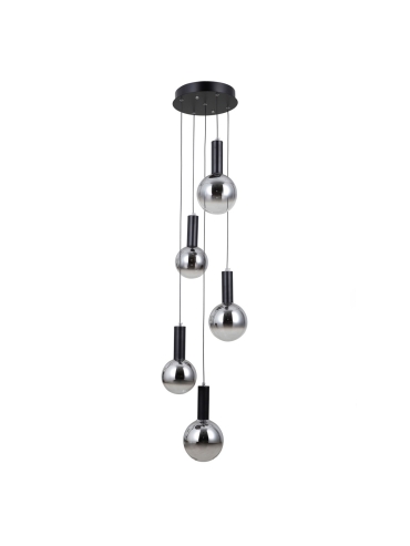 Lampa wisząca Strela PND-34378-5S-BK