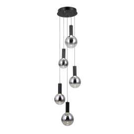 Lampa wisząca Strela PND-34378-5S-BK