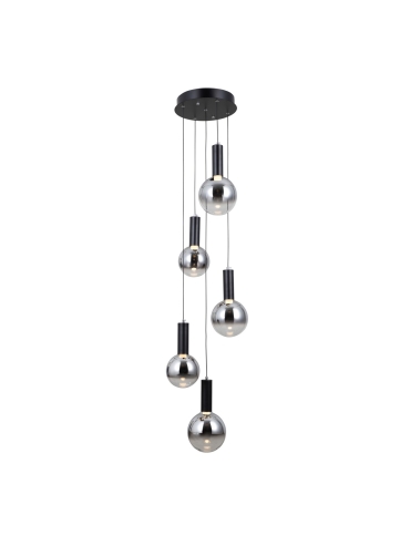 Lampa wisząca Strela PND-34378-5S-BK