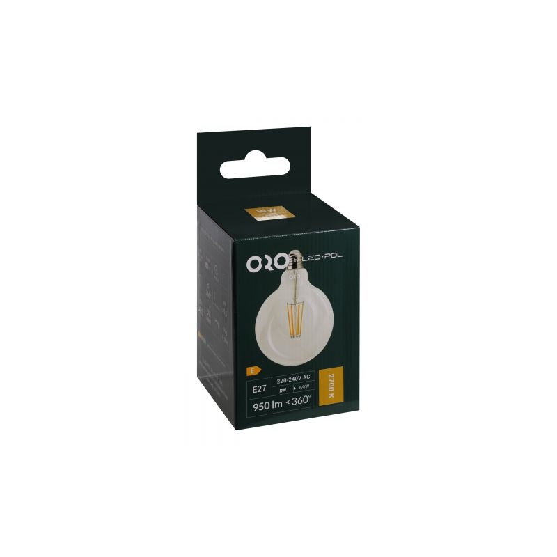 Żarówka ORO CLARO E27 G125 3000K