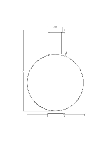 Lampa wisząca RASCAL PEN4105-90BK