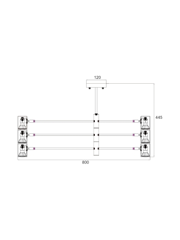 Lampa sufitowa PEDRO PEN4104-6BK
