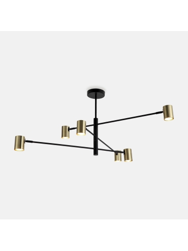Lampa sufitowa PEDRO PEN4104-6GD+BK