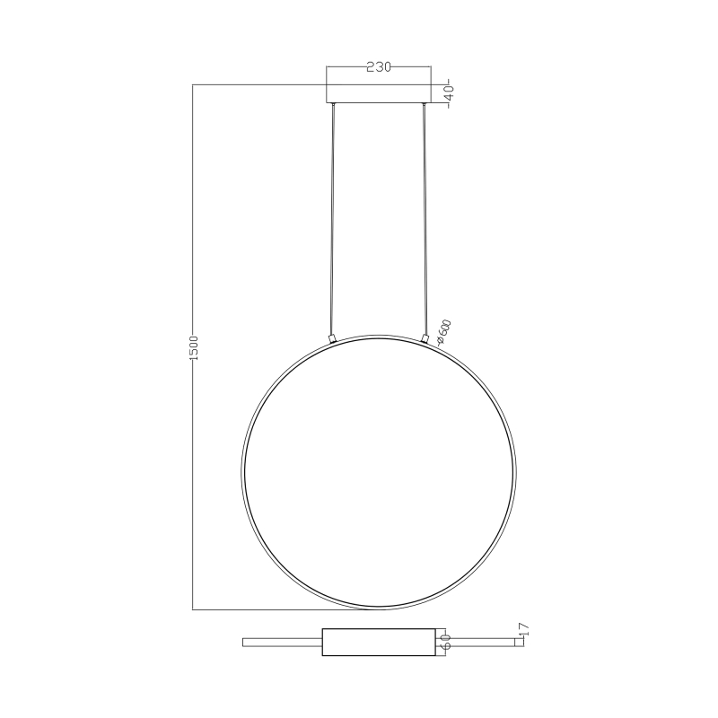 Lampa sufitowa RASCAL PEN4105-60BK