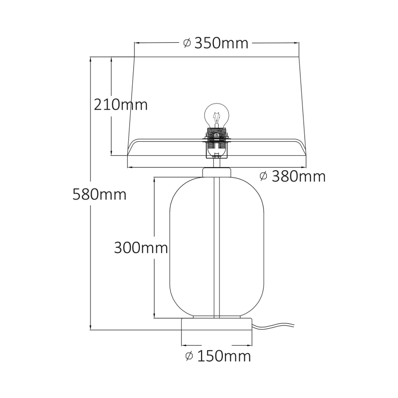 Lampa stołowa VAZE T4108-WH+CL