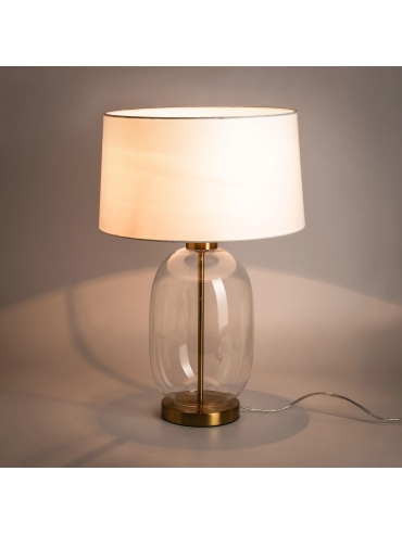Lampa stołowa VAZE T4108-WH+CL