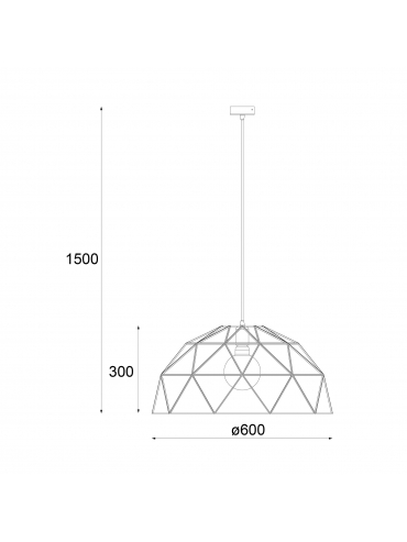 Lampa wisząca BATISTA 600 Czarna