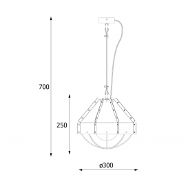 Lampa wisząca RAFI 300 czarna
