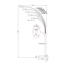 Lampa podłogowa VENTI TS-5805G