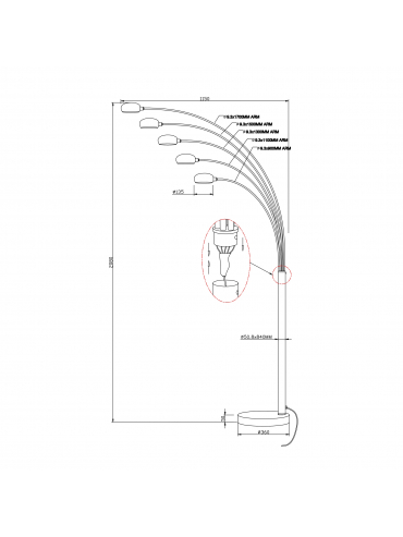 Lampa podłogowa VENTI TS-5805G