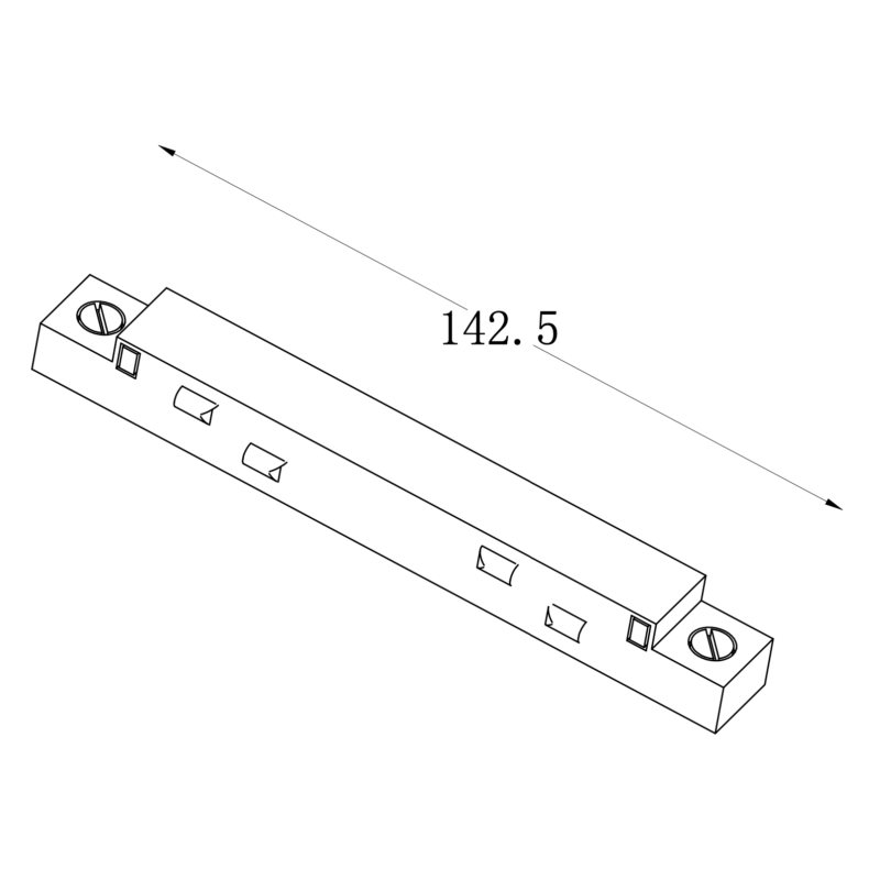 Łącznik prosty do szyn magnetycznej MULTILINE PRO L 90° 10085