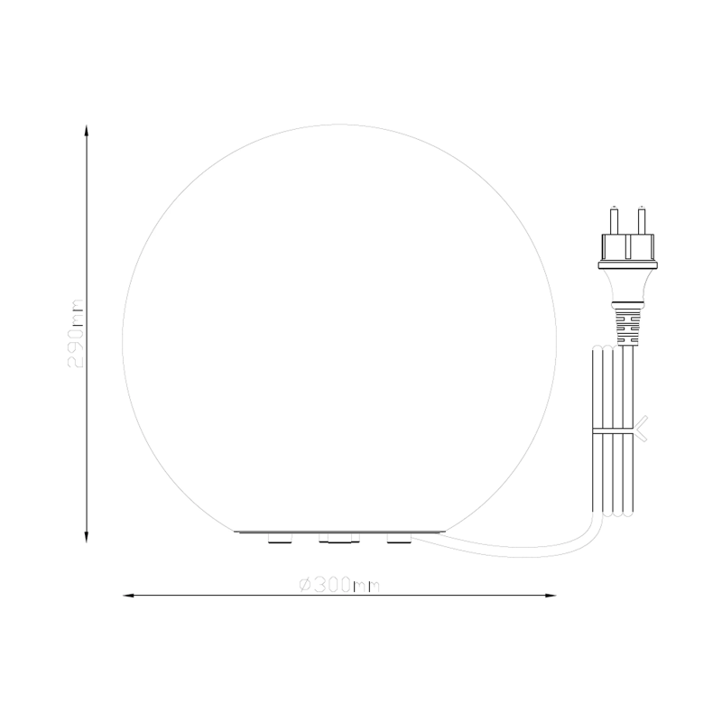 Lampa ogrodowa BALL IP44, fi E27 30 cm