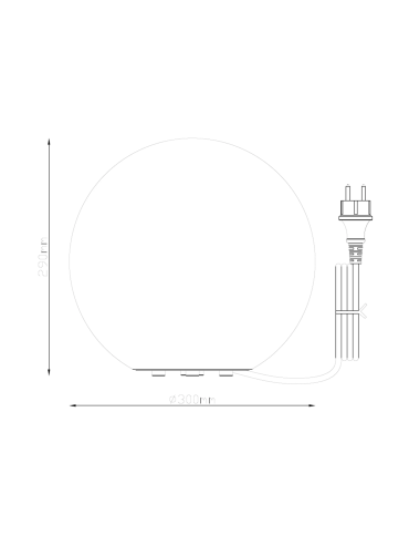 Lampa ogrodowa BALL IP44, fi E27 30 cm