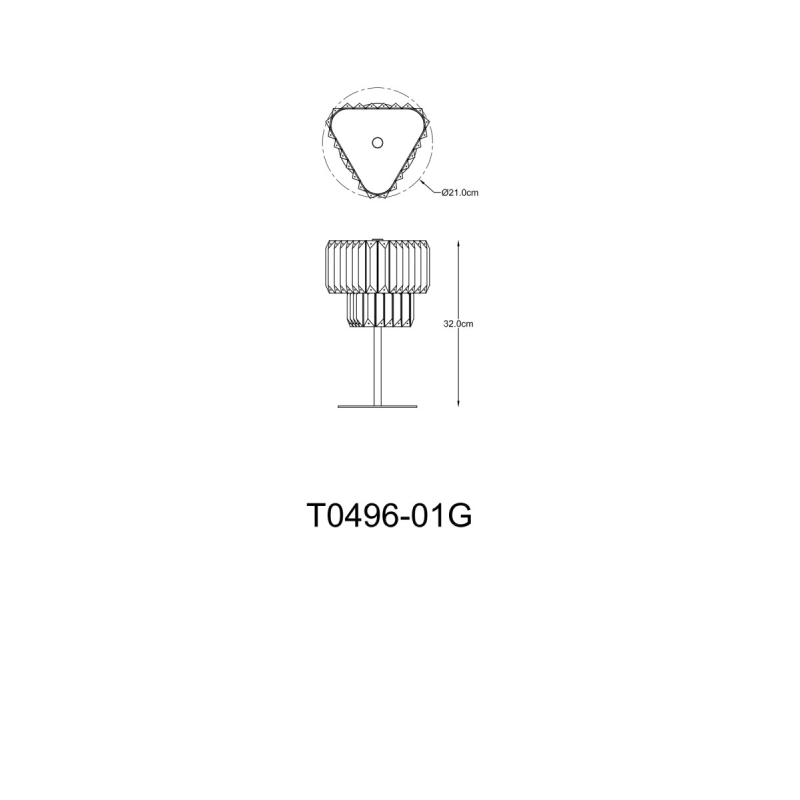 Lampa stołowa HELIOS T0496-01G-F7AC