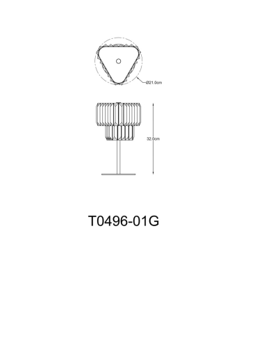 Lampa stołowa HELIOS T0496-01G-F7AC