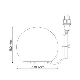 Lampa ogrodowa BALL IP44, fi E27 20 cm