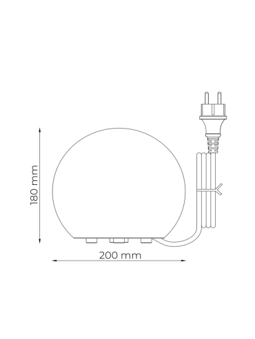 Lampa ogrodowa BALL IP44, fi E27 20 cm