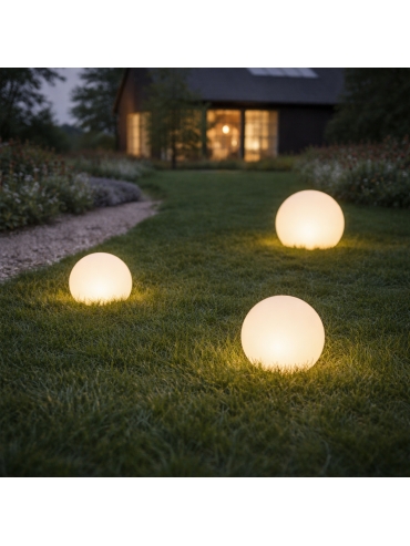 Lampa ogrodowa BALL IP44, fi E27 20 cm
