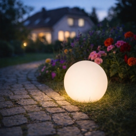 Lampa ogrodowa BALL IP44, fi E27 20 cm