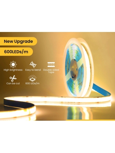 Taśma LED proCOB 24V DOUBLE DUAL Dwurzędowe COB 5m 4000K ULLS38