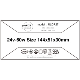 Zasilacz Ultra Slim 24V 60W 2.5A IP43 ULDR27