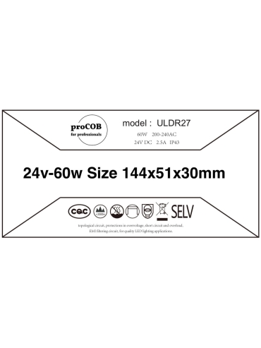 Zasilacz Ultra Slim 24V 60W 2.5A IP43 ULDR27