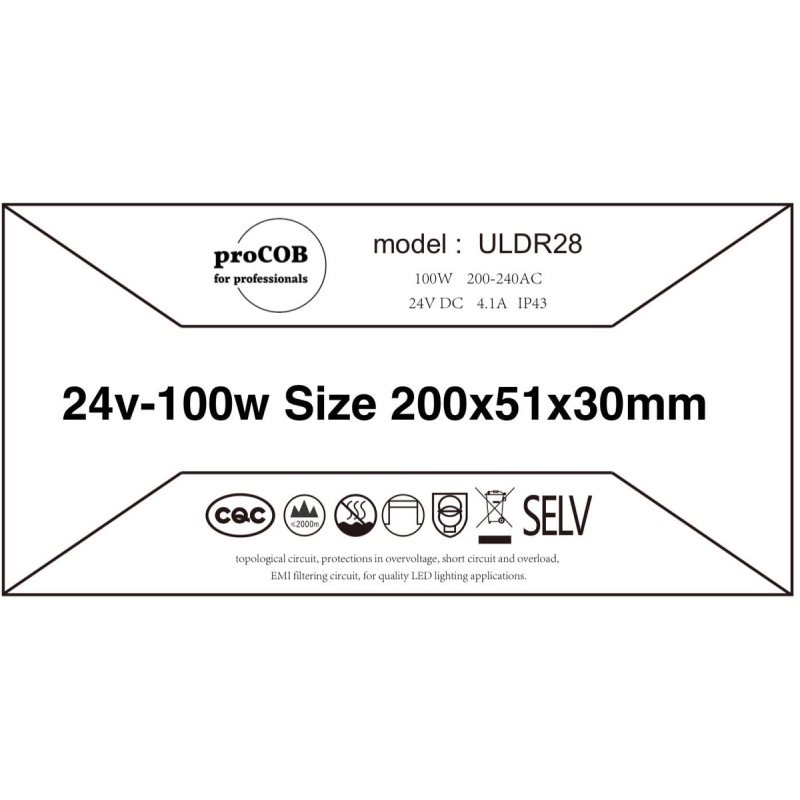 Zasilacz Ultra Slim 24V 100W 4.1A IP43 ULDR28