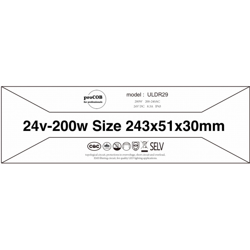 Zasilacz Ultra Slim 24V 200W 8.3A IP43 ULDR29