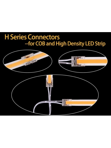 ZŁĄCZKA DO TAŚM LED COB MONO 8mm dwustronna z przewodem EC79194 ULAC311