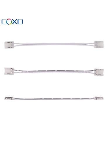 ZŁĄCZKA DO TAŚM LED COB MONO 8mm dwustronna z przewodem EC79194 ULAC311