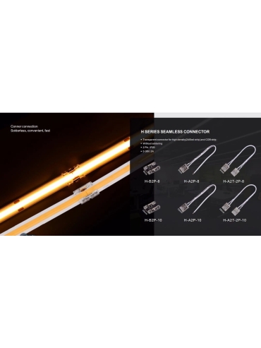 ZŁĄCZKA DO TAŚM LED COB MONO 8mm dwustronna z przewodem EC79194 ULAC311