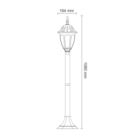 Słupek oświetleniowy FLORENCJA patyna IP43 302595