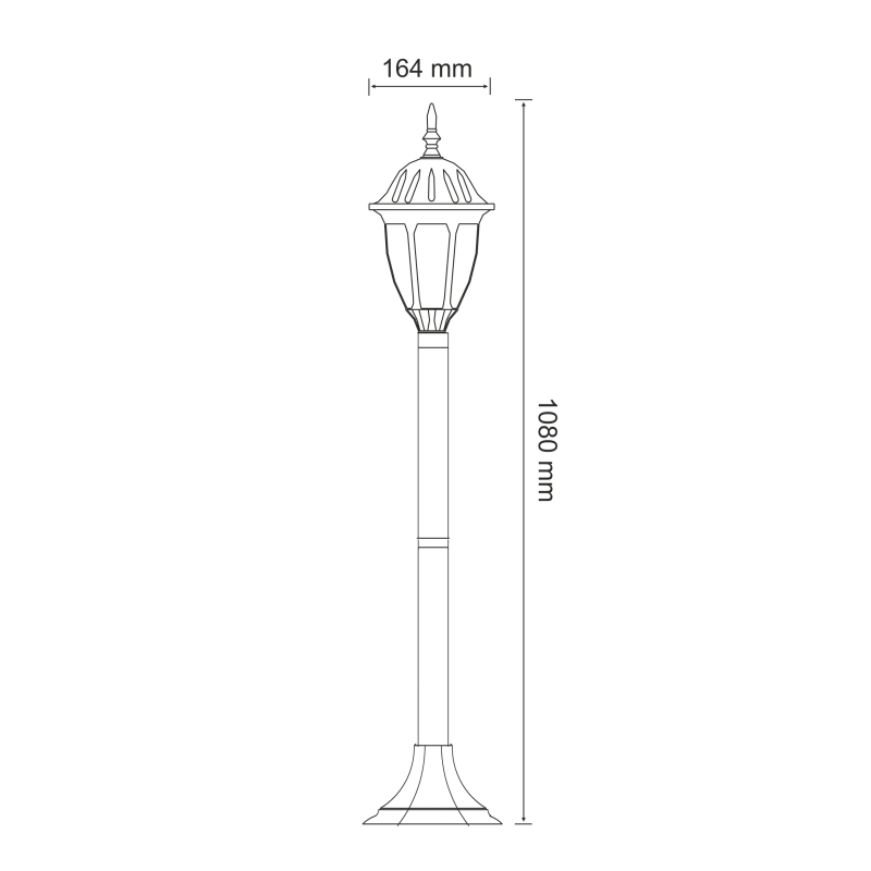 Słupek oświetleniowy FLORENCJA patyna IP43 302595