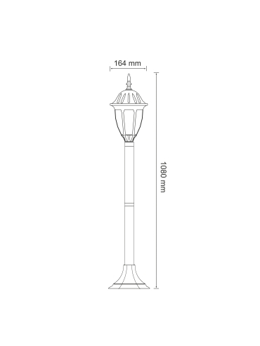 Słupek oświetleniowy FLORENCJA patyna IP43 302595