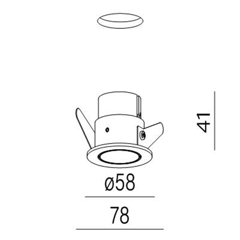 Spot RING 111 trimless 230V Phase-Control wpuszczany czarny struktura 37163-0000-U8-PH-12