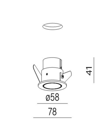 Spot RING 111 trimless 230V Phase-Control wpuszczany czarny struktura 37163-0000-U8-PH-12