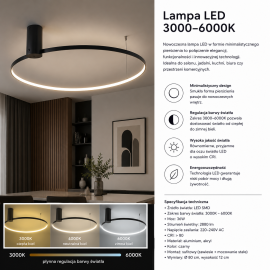 Lampa sufitowa HORIK 89429-60BK