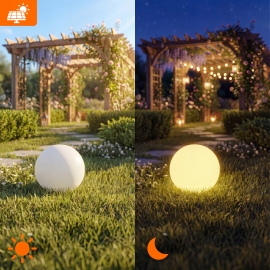 Lampa solarna KULA RGB+PILOT IP65 20CM 7140