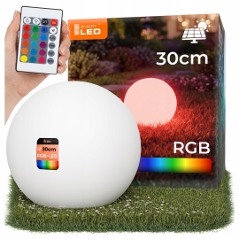 Lampa solarna KULA RGB+PILOT IP65 30CM 7141