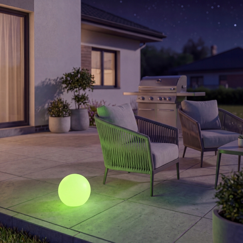 Lampa solarna KULA RGB+PILOT IP65 40CM 7142