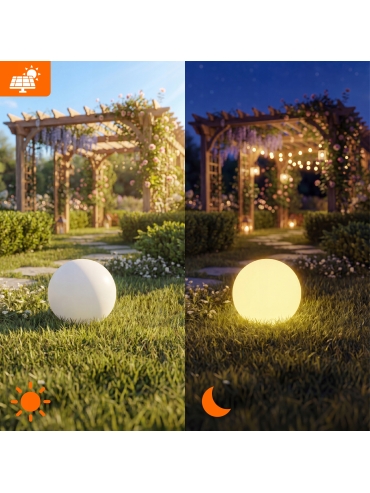 Lampa solarna KULA RGB+PILOT IP65 40CM 7142