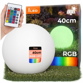 Lampa solarna KULA RGB+PILOT IP65 40CM 7142