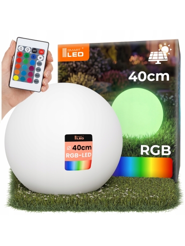 Lampa solarna KULA RGB+PILOT IP65 40CM 7142
