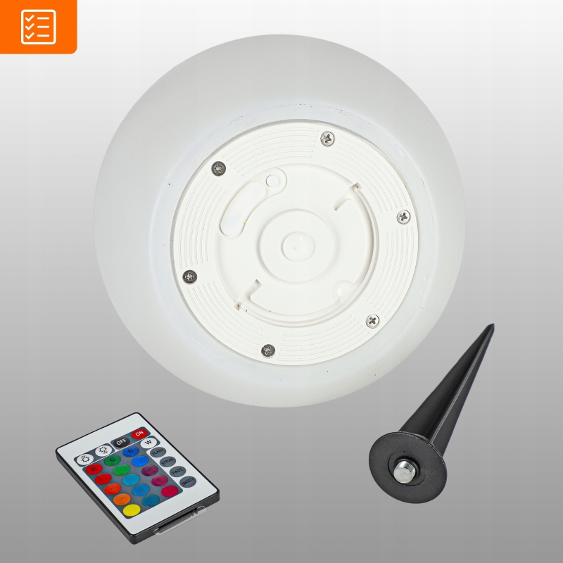 Lampa solarna KULA RGB+PILOT IP65 50CM 7143