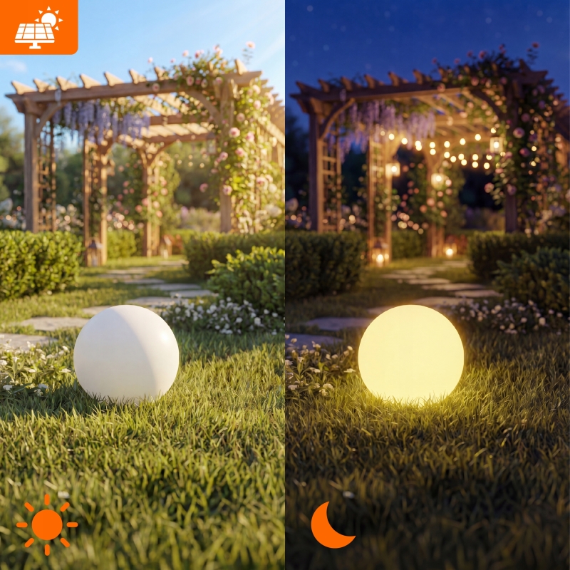 Lampa solarna KULA RGB+PILOT IP65 50CM 7143