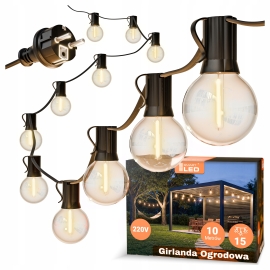 Girlanda ogrodowa 10M 15xE12 IP65 4460